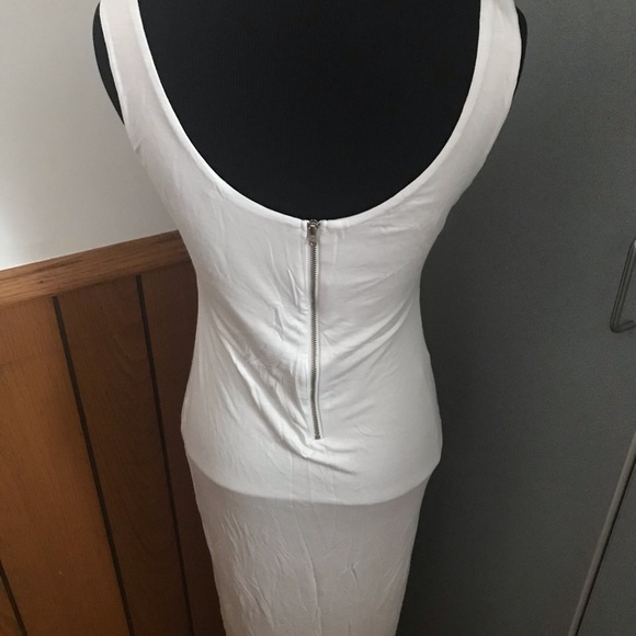 Popular Basic White Sheath Tank MIDI Dress Large - Picture 4 of 6